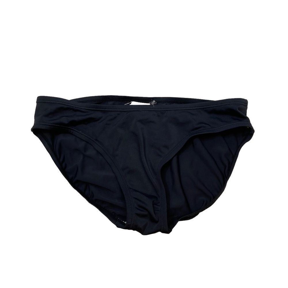 Nike Black Ladies Bikini Bottoms with Bright Orange Swoosh on Back Size 8